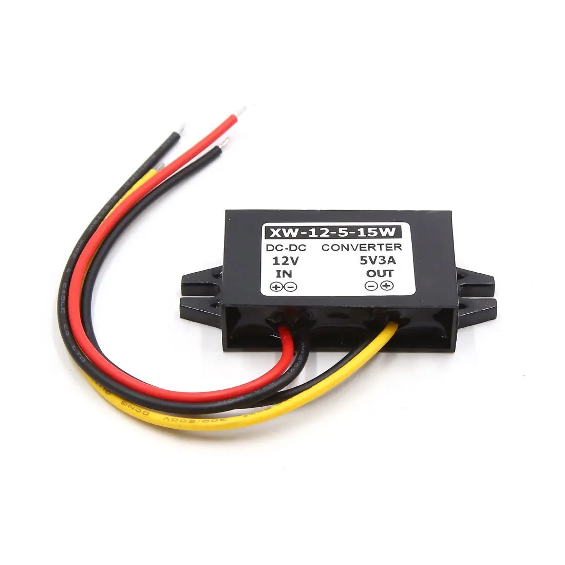 

uxcell 12V to 5V 3A 15W Vehicle Step Down Reducer Power Supply Converter Transformer
