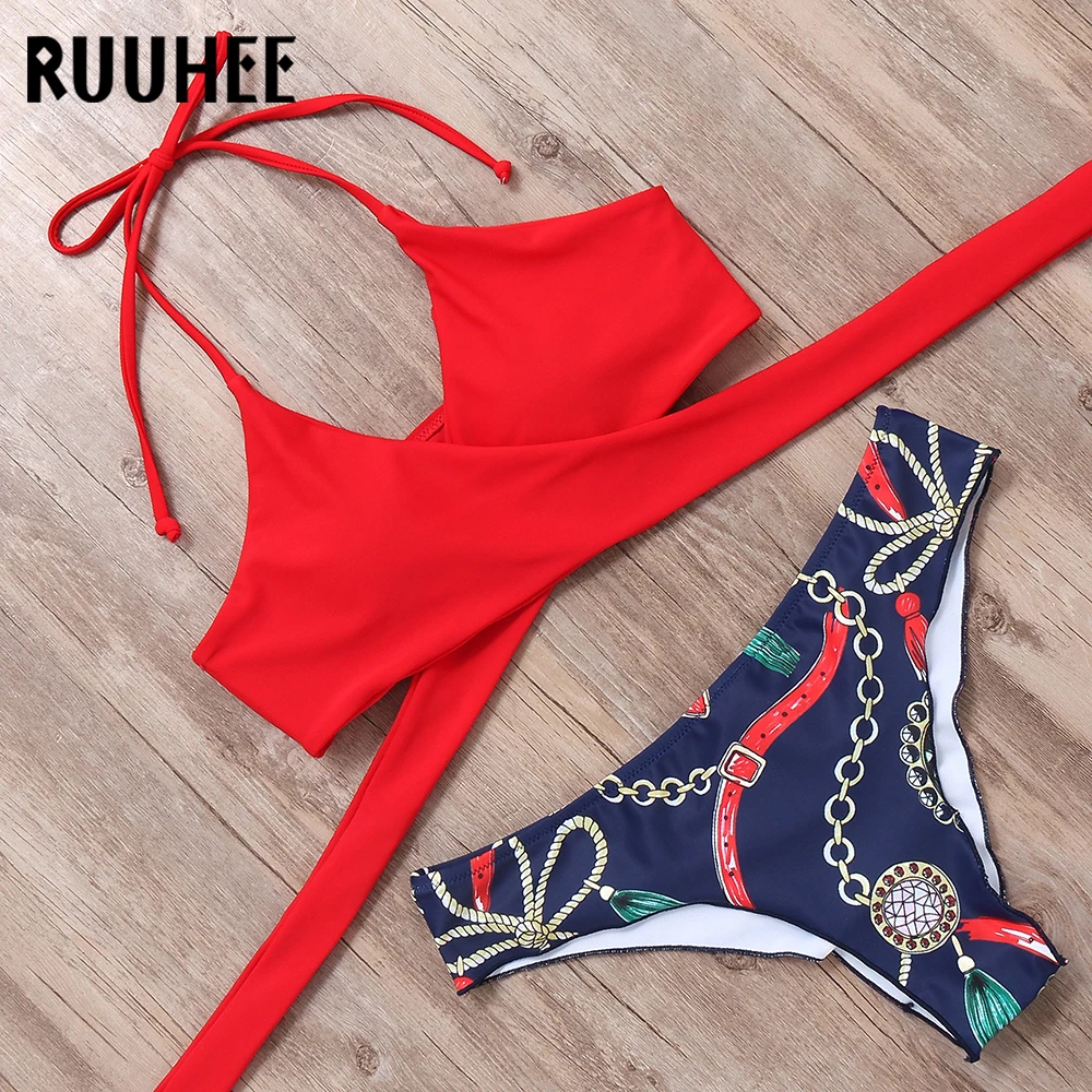 RUUHEE Bikini Set Swimsuit Swimwear Women Bikini Sexy Summer Beach Wear Padded Bathing Suit Push Up 2019 Swimming Suit For Women