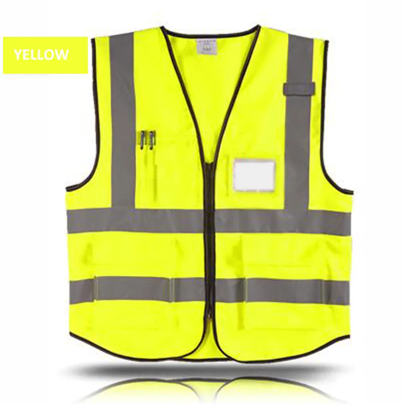Высококачественный светоотражающий жилет, рабочая одежда для езды на мотоцикле, Спортивная уличная отражательная защитная одежда - Цвет: yellow