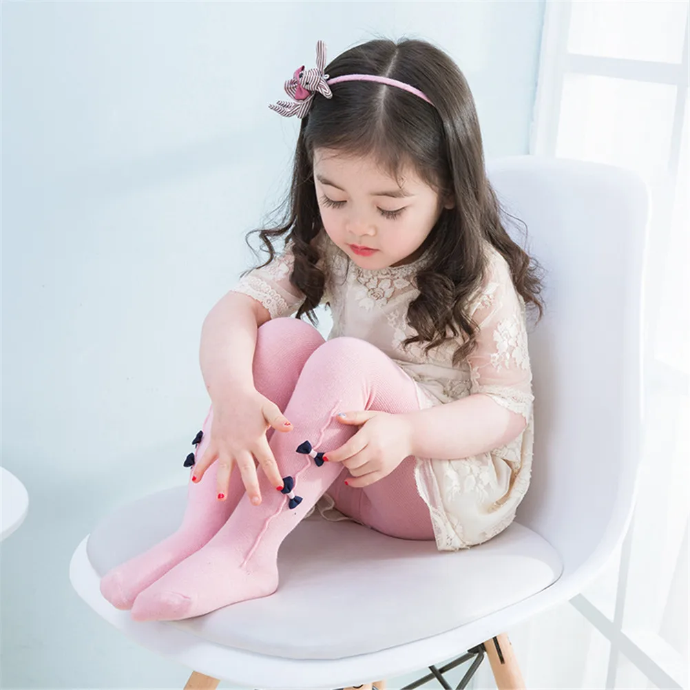 4Colors 1Pair Baby Toddler Infant Girl Cotton Pure Color Warm Pantyhose