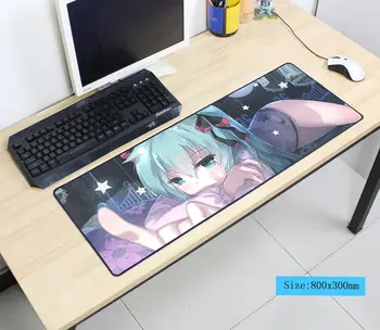 

Hatsune Miku mousepad 80x30cm pad to mouse Adorable computer mouse pad HD print gaming padmouse gamer to keyboard mouse mats