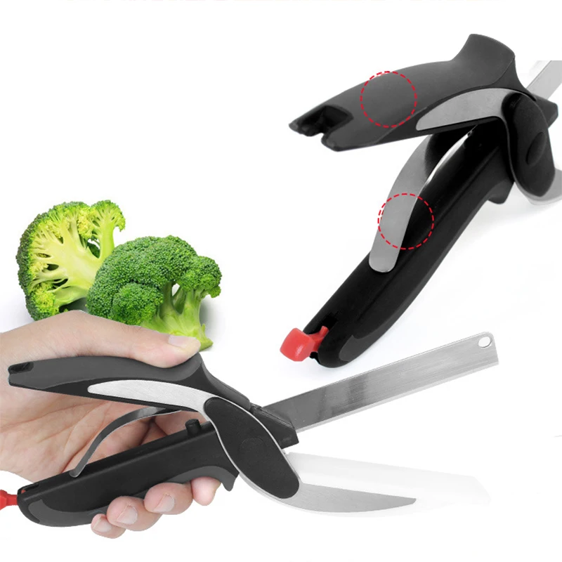 

1pc Multifunctional Stainless Steel Kitchen Scissors Clever Cutter Scissors for Poultry Chicken Fish Meat Vegetable Fruits Food9