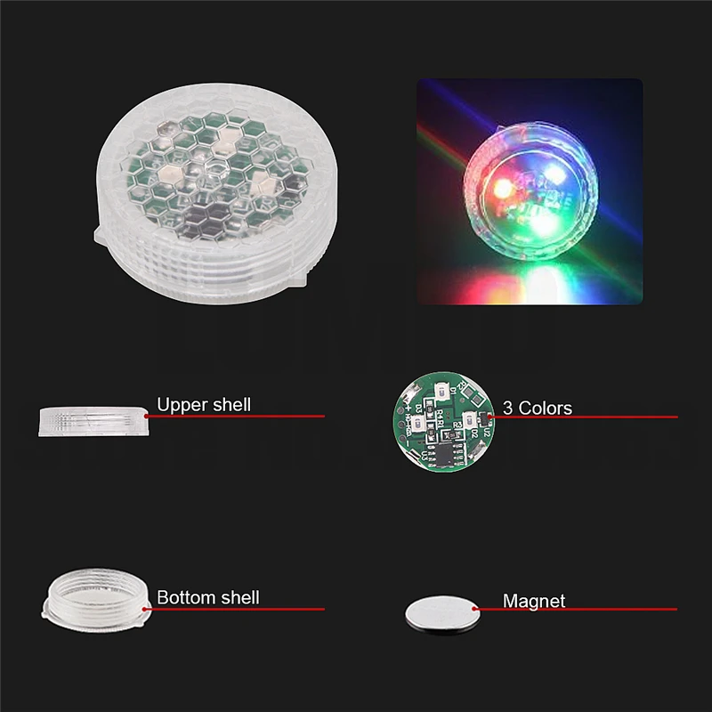 Magnetic Wireless 3 5 8 LED Car Door Opening Warning Lights Waterproof Strobe Flashing Anti Rear-end Collision Led Safety Lamps - Emitting Color: 3Color