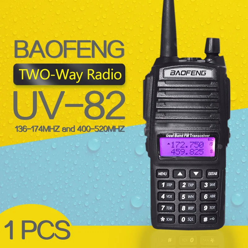 walkie talkie BaoFeng UV 82 Dual Band 136 174 400 520 MHz FM Ham Two way
