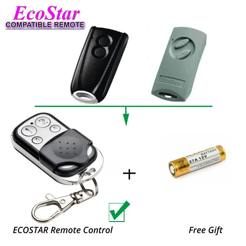 Оптовая продажа 50 шт Совместимость ворота ручной удаленного Управление для EcoStar RSC2, EcoStar RSE2 DHL экспресс-доставка