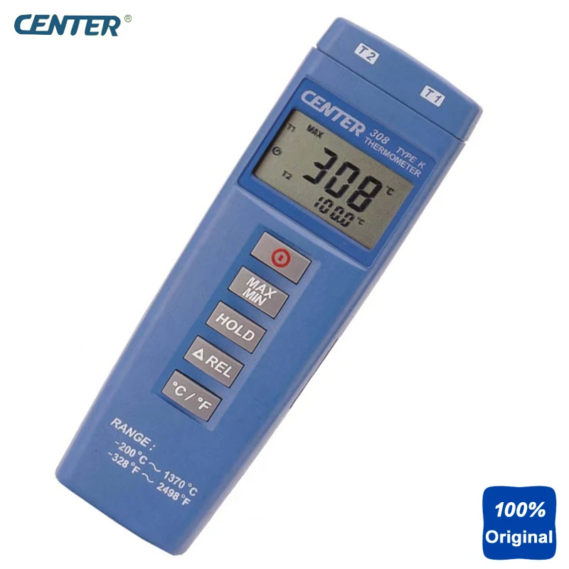 Compact Size Thermocouple Thermometer Low Cost Thermometer Dual Inputs Thermometer CENTER-308 Compact Size Thermocouple Thermometer Low Cost Thermometer Dual Inputs Thermometer CENTER-308