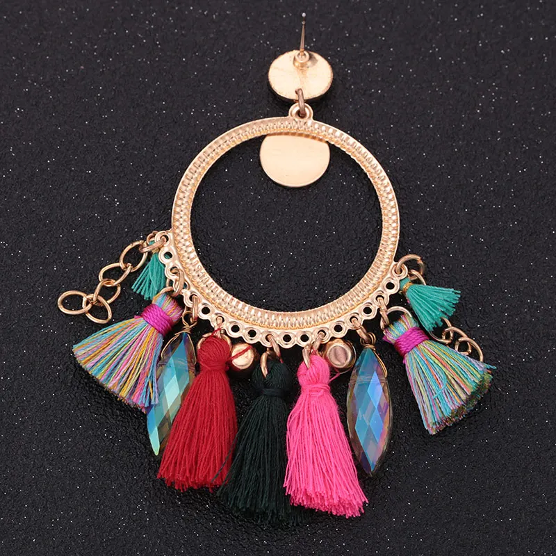 Oorbellen tassel bohemian drop earrings for women (16)