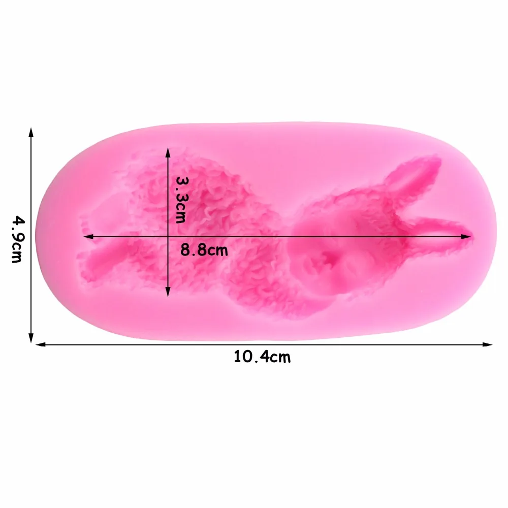 Пасхальный кролик силиконовый пресс-формы для помадки для малышей инструменты для украшения тортов форма для шоколада формы для мастики мыло Смола глина плесень