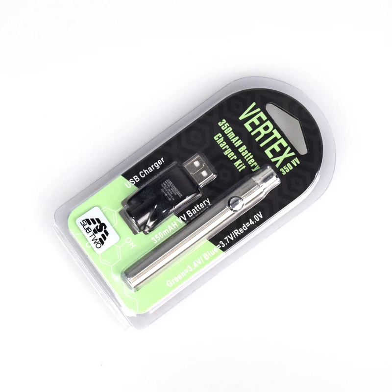 Более популярные продукты 30 шт./лот CBD vape pen 350 мАч Preheat батарея с 4 вида цветов