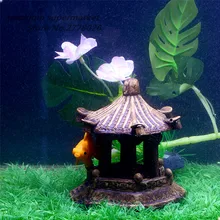 HONGYI 1 шт., керамический искусственный шестигранный павильон для аквариума, искусственное украшение для аквариума, аквариумные аксессуары для ландшафтного дизайна