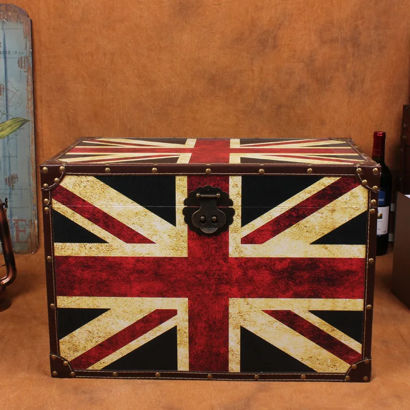 

The New European-style Wooden Box Retro Coffee Table Box Window Display Box Shooting Storage Box Props Gift