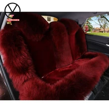 KAWOSEN Australiana Pura Lana Natural Cubierta De Asiento para el Asiento Trasero, 12 Colores de Invierno Amortiguador Del Coche, Cubierta trasera Del Vehículo WSCR01