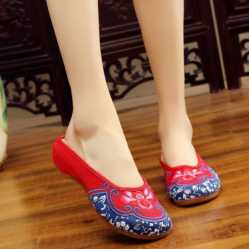 Cresfimix sapatos femininas/женские танцевальные босоножки в стиле ретро; женские повседневные весенне-летние красные туфли на плоской подошве с