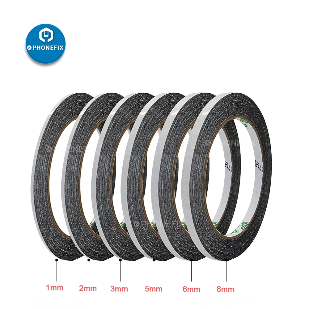 

PHONEFIX 2MM Black Double-sided Ultrathin Stick Tape for Smart Phone LCD Screen Repair for iPad Display Waterproof Sticker