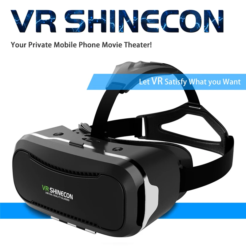 Vr shinecon виртуальной реальности 3D Очки Google cardboard гарнитура VR коробка 2.0 для 4.7-6.2 дюймов смартфон+ Bluetooth контроллер