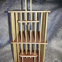 Кузнечик гусеничный Reptilian черви Двойной Деревянный плащ ручной работы простой Бабочка Стрекоза клетка исследуя способность разработки