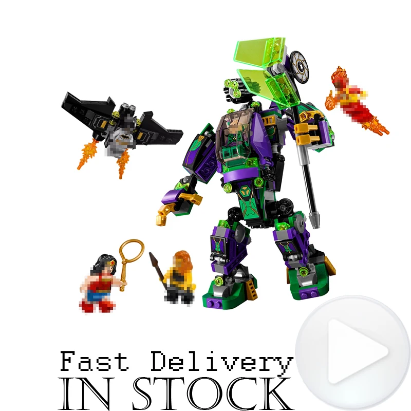 

Batman LEPIN DC JUSTICE LEAGUE Super Heroes Lex Luthor Mech Takedown WONDER WOMAN 07092 455PCS Building Blocks Bricks Toys 76097