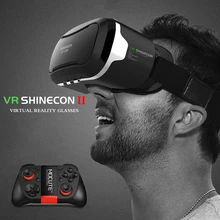 Горячая Продажа! Google Картон Pro Версия VR Shinecon gafas Виртуальная Реальность 3D Очки Для 4.7-6 дюймов Смартфон + Bluetooth Gampad