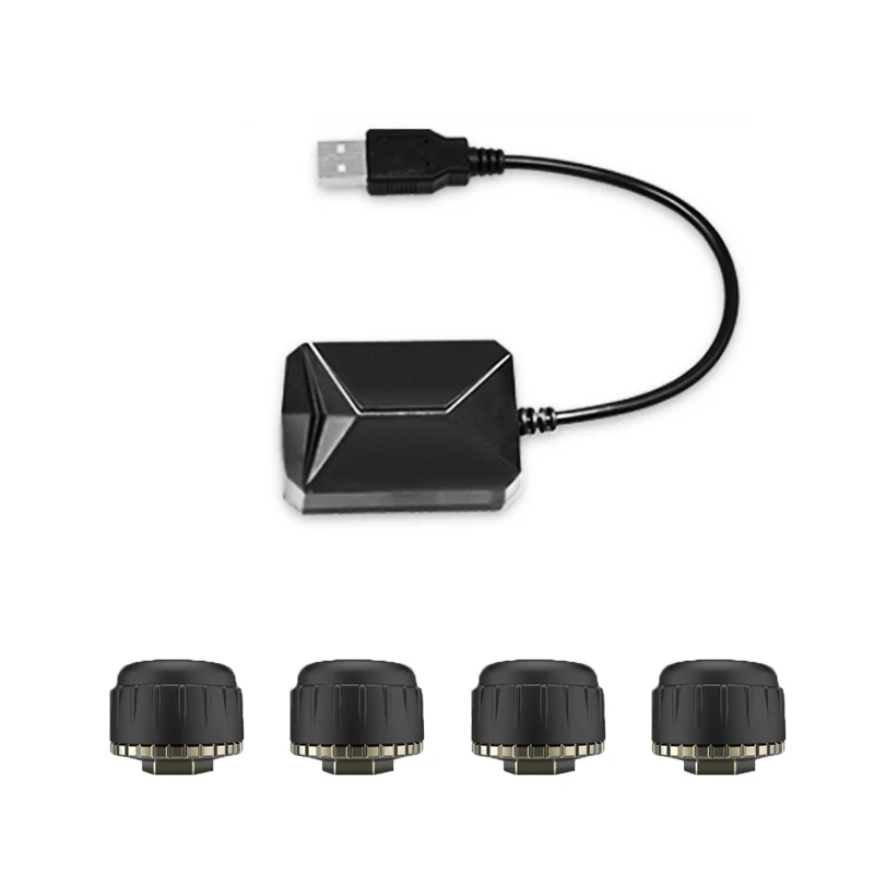 USB intelligent Built-in External Sensors Tire Pressure Monitoring System TPMS Match for All Android Car Navigation Display - Тип: External TPMS