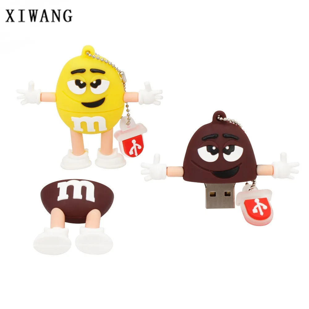 cartoon M beans Pendrive 128gb usb memory stick USB 2.0 4GB 8GB 16GB 32GB 64GB pen drive chocolate usb flash drive free shipping cartoon M beans Pendrive 128gb usb memory stick USB 2.0 4GB 8GB 16GB 32GB 64GB pen drive chocolate usb flash drive free shipping