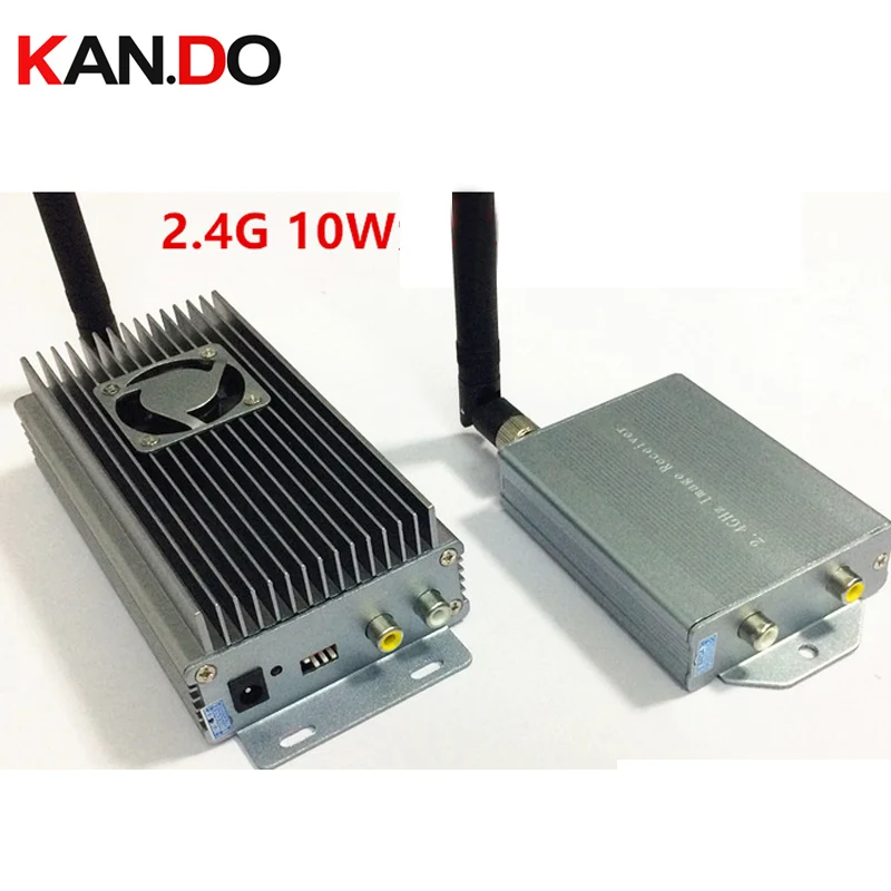 10W w special cooling fan 4ch 2 4G Wireless transceiver 2 4G vidoe audio Transmitter Receiver