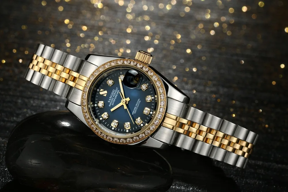 28 MM SANGDO Azul dial movimento Automático