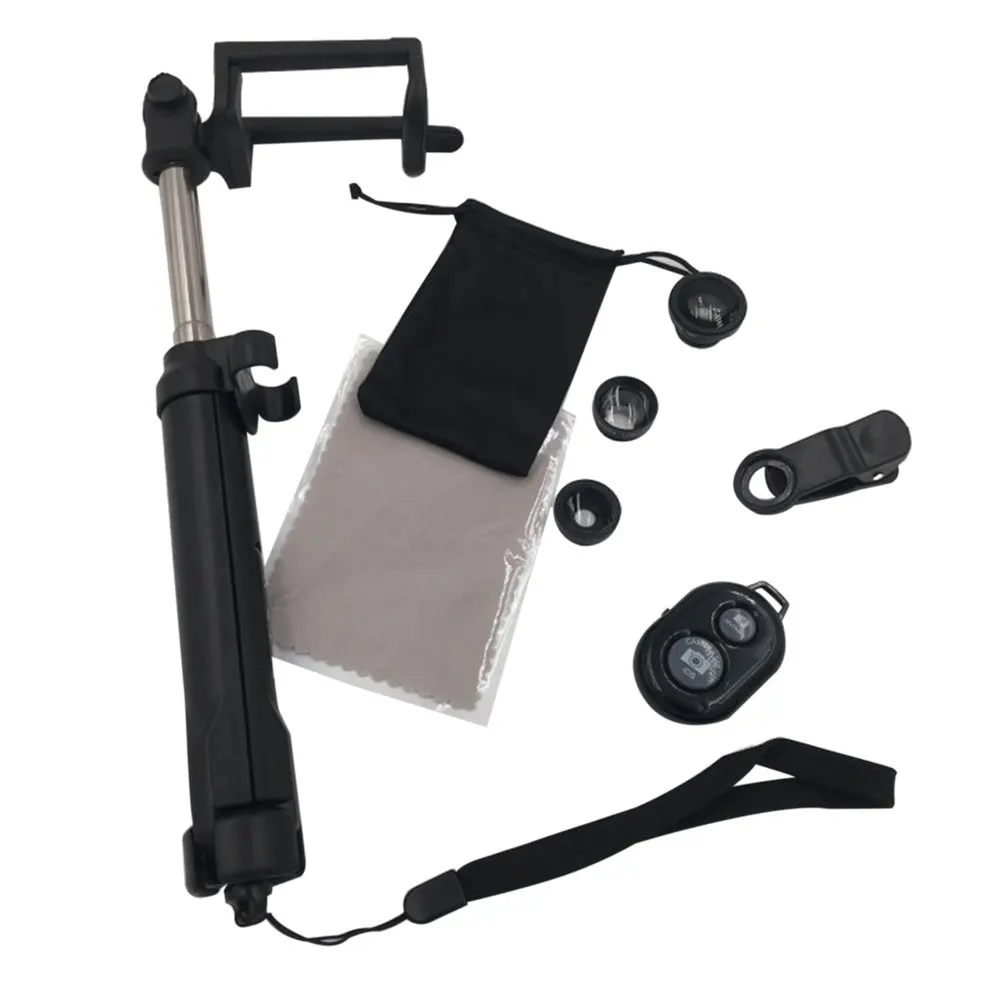 

8pcs Multifunction Mobile Phone Camera Len Set+Bluetooth Remote Control Shutter With Tripod Mount