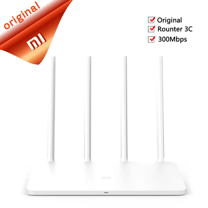 

Chinese version Original Xiaomi Mi WIFI Router 3C 64 RAM 802.11N 2.4G 300Mbps Smart APP Control Band Wireless Routers Repetidor