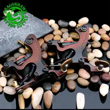 2pcs Professional Compass Tattoo Machine Liner And Shader Steel Frame Copper Coils Tattoo Gun
