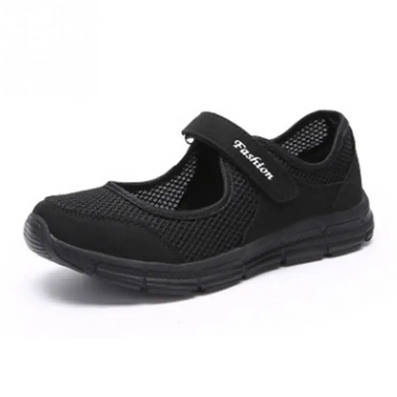 

2018 New Spring Autumn Middle Old Age Women Breathable Mesh Cloth Anti-slip Sports Shoes