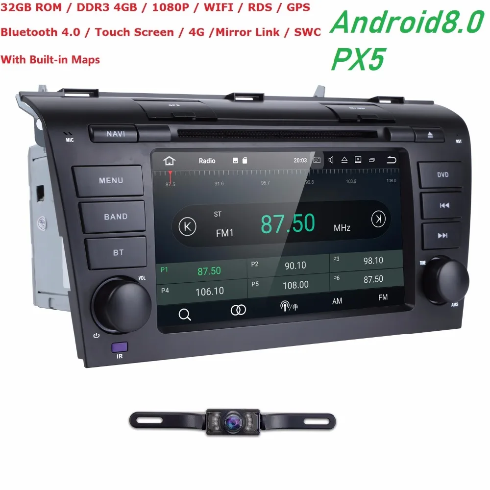 Clearance Android 8.0 OctaCore 32G ROM 4GB DDR3 Car DVD For Mazda3 Car Multimedia Mazda 3 Bluetooth4.0 WIFI OBD2 DVR RDS DVBT SWC BT 4G CD 4