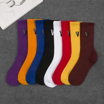 

New tide socks cotton college style fashion leisure hip hop street skateboard socks sports comfortable Crew cotton couple socks