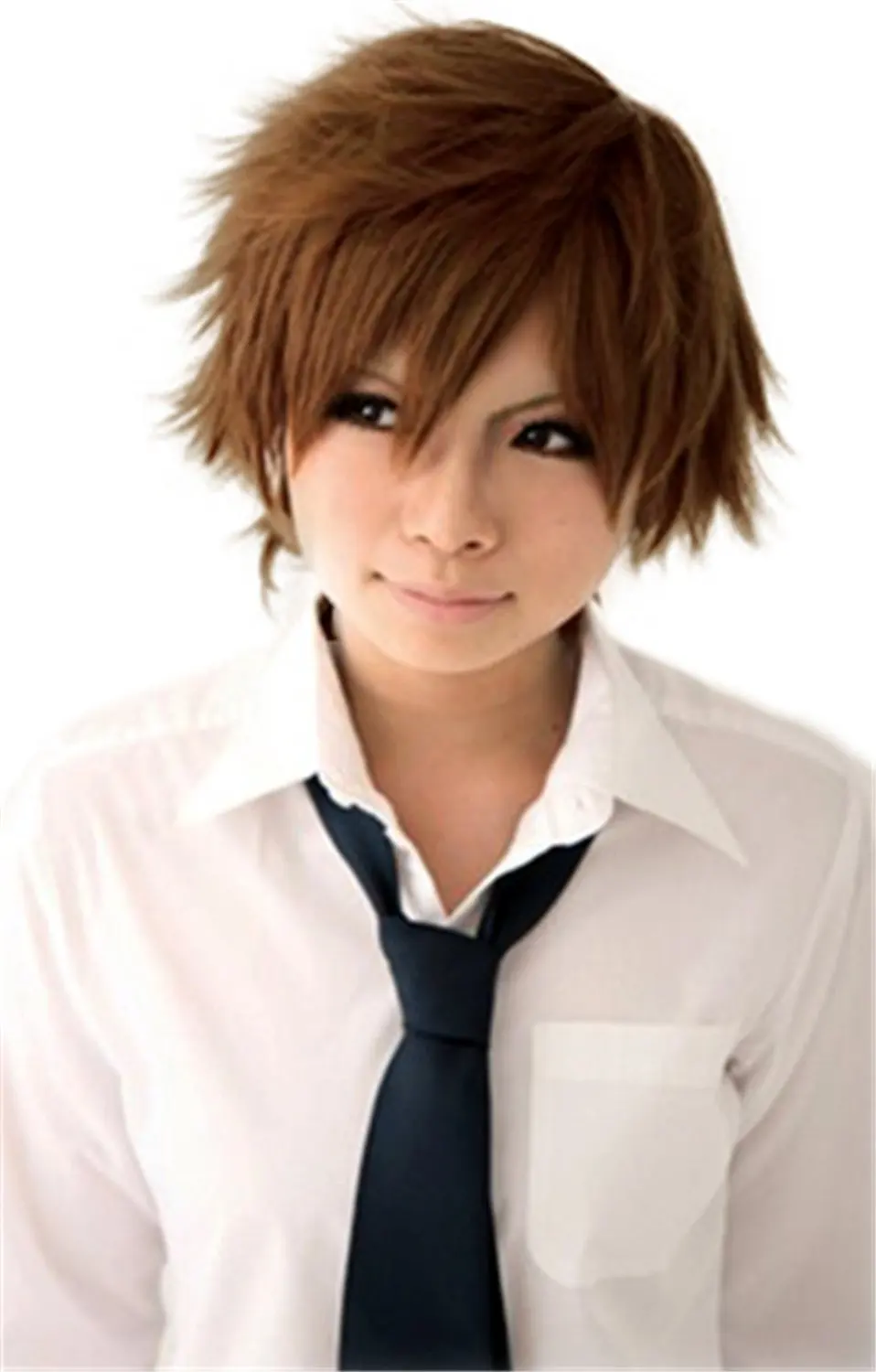 25cm Short Brown Anime Hitman Cosplay Wig Free Shipping |