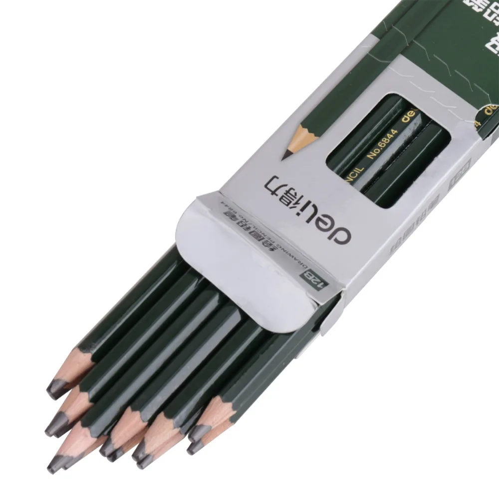 1 Pack 12 Pcs Basswood Standard Pencil 12B Advanced Drawing Sketch