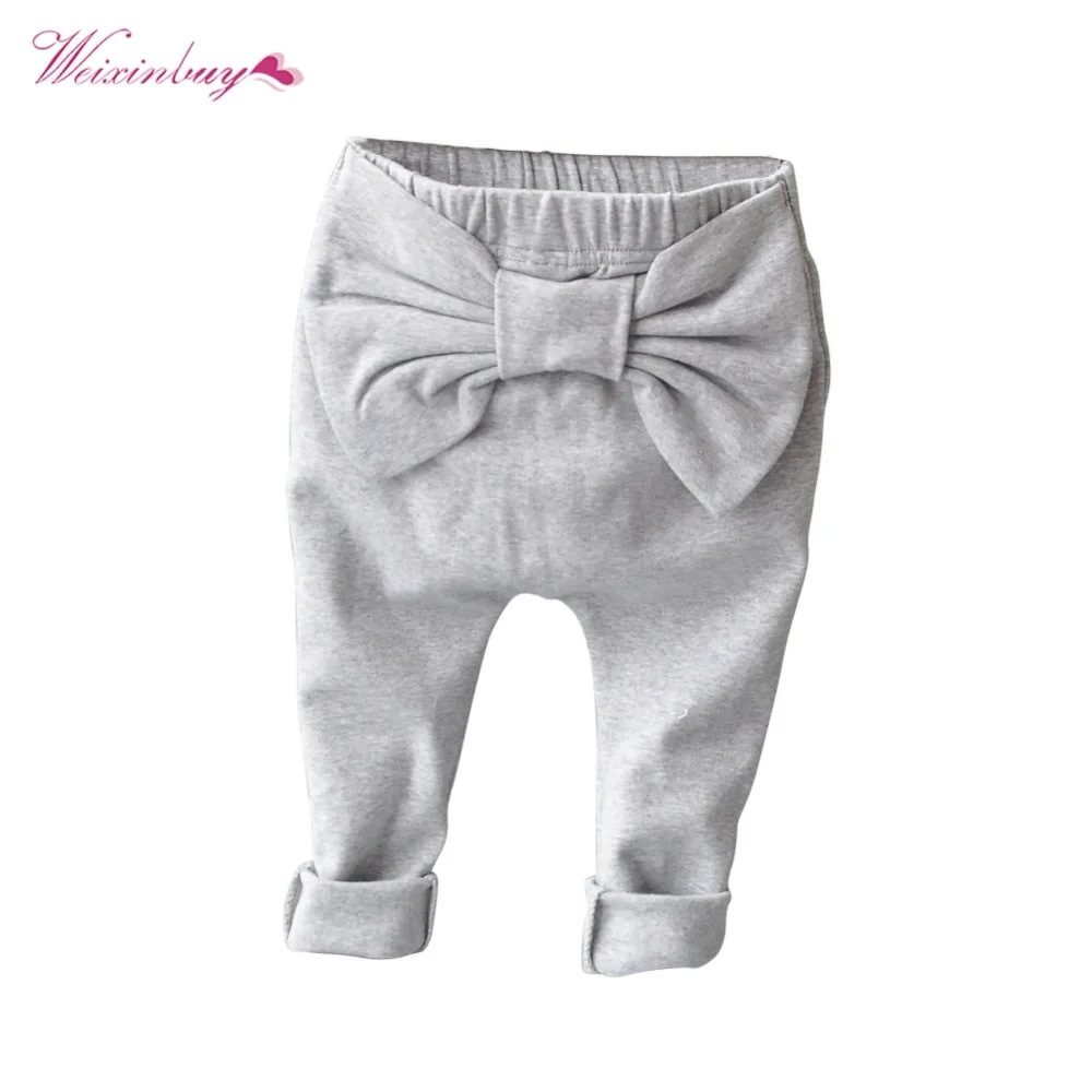 

WEIXINBUY 2018 spring autumn Baby girls pants kids children bow legging new kids girls boys pants 0-5T