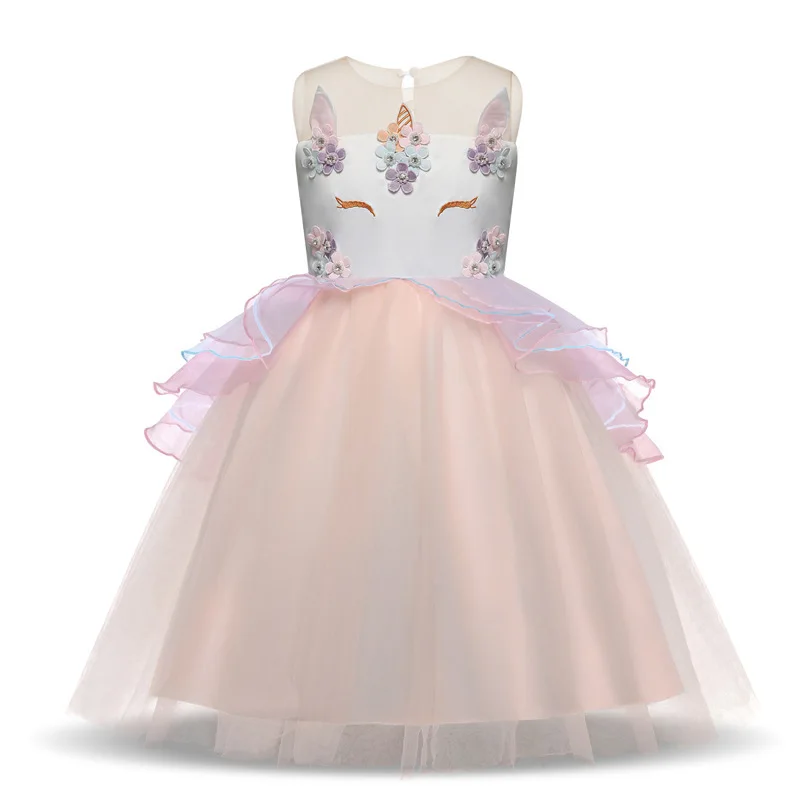 

2018 New Pattern Summer Four Defect Children Princess Children's Garment Girl Yarn Wedding Dress dresses vestido de festa