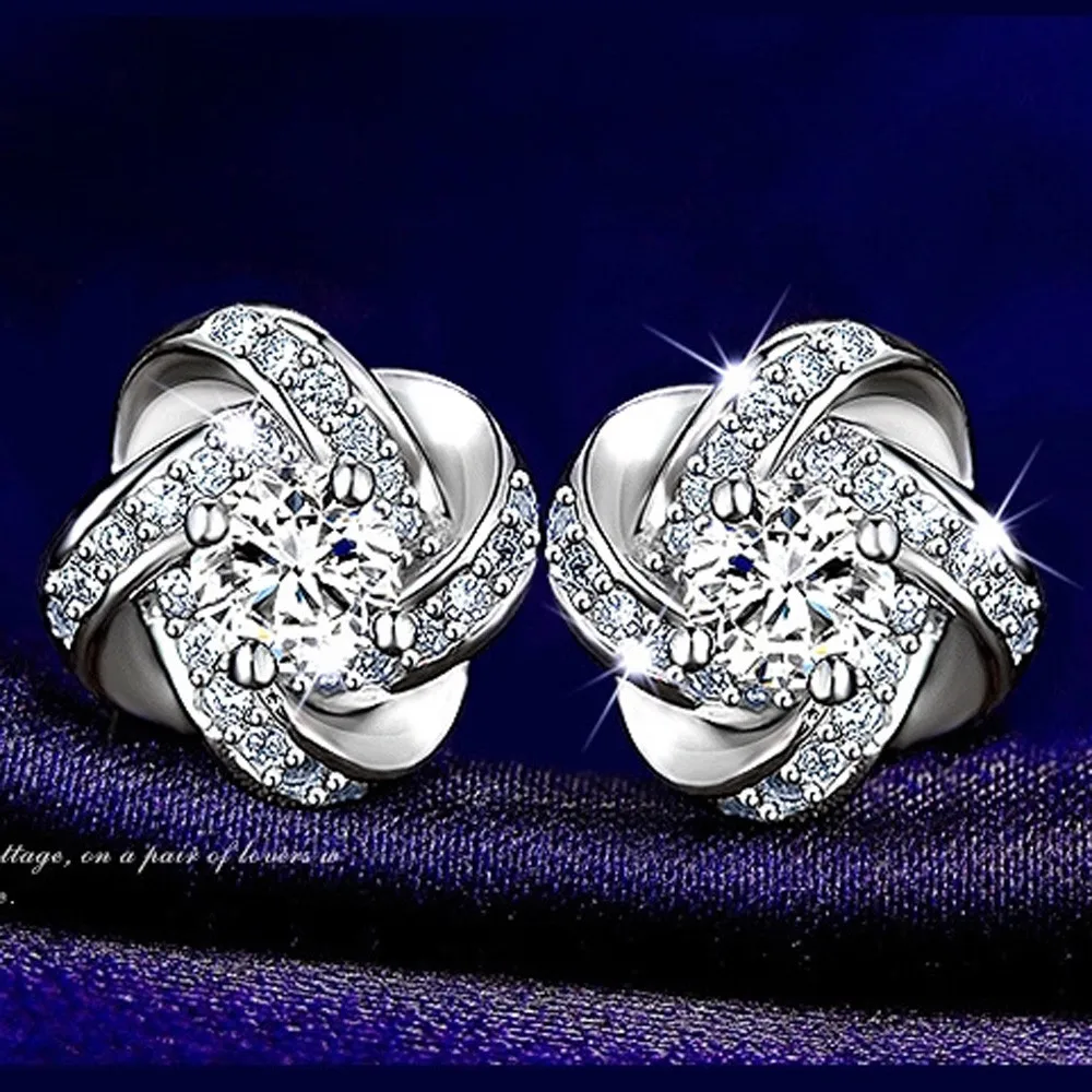 

Simple women lady earrings Fashion Diamond Eternal Star Earrings Stud Earrings Women Jewelry