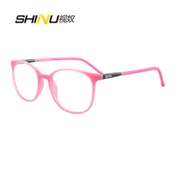 Марка shinu очки легкий TR90 женские очки мужские Оптические очки оправа с прозрачными линзами, очки Oculos SH079
