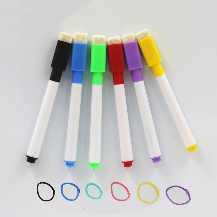 6 Pcs/set Whiteboard Marker Pens White Board Dry erase Marker Fine Nib