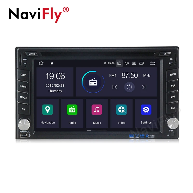 Top Wholesale!android 9.0 Car stereo head unit navigation GPS NAVI DVD player for universal car radio vw kia toyota with DSP wifi BT 1