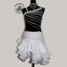 Стиль Костюмы для латиноамериканских танцев со стразами, спандекс, конкурс латиноамериканских танцев, платья для женщин, Детские платья для латинских танцев, S-4XL