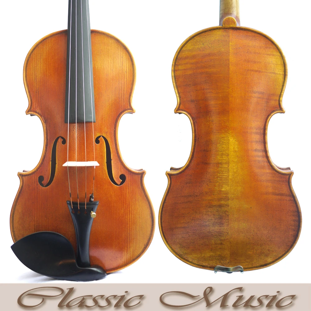 

Handmade Antique Oil Varnish,Stradivarius 1716 "Messiah" Copy ,Master Violin, No.2456.European Spruce, Great setup