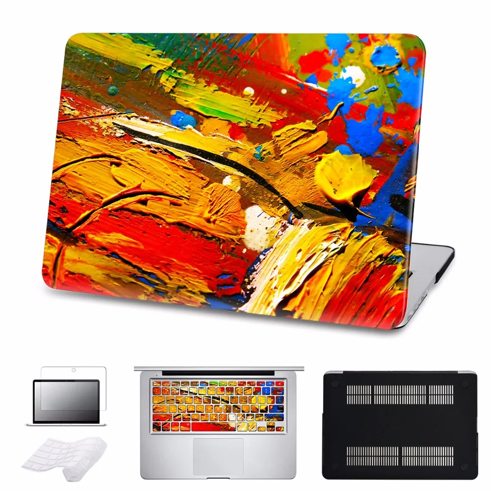 

5 in 1 Bundle Colorful Hard case For Apple macbook Air 11 Pro Retina 12 13 15 laptop bag cover For Macbook pro 13 Touch Bar case