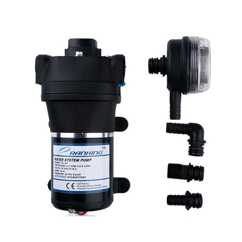 

New 220V High Pressure Self-Priming Diaphragm Pump 35PSI High Pressure Water Pump