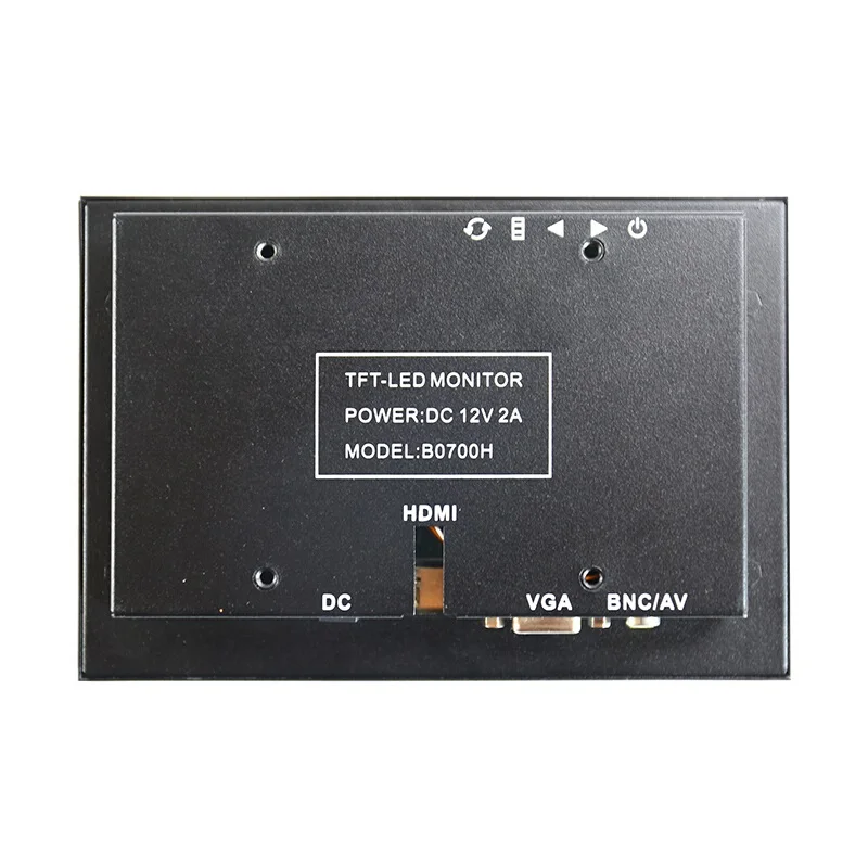 7 дюймовый ЖК монитор дисплей Full HD портативный 1024x600 AV вход/VGA/HDMI/BNC черный