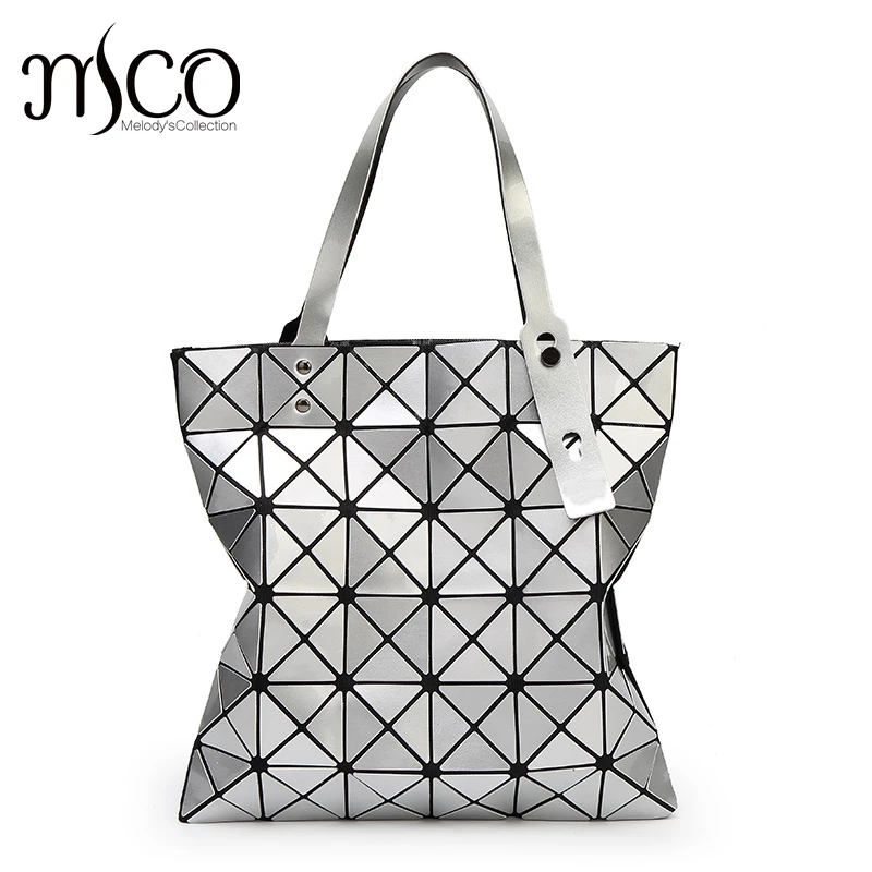 15 colors Japan Style font b Women b font Geometry Bao Tote Handbag Laser Diamond Lattice