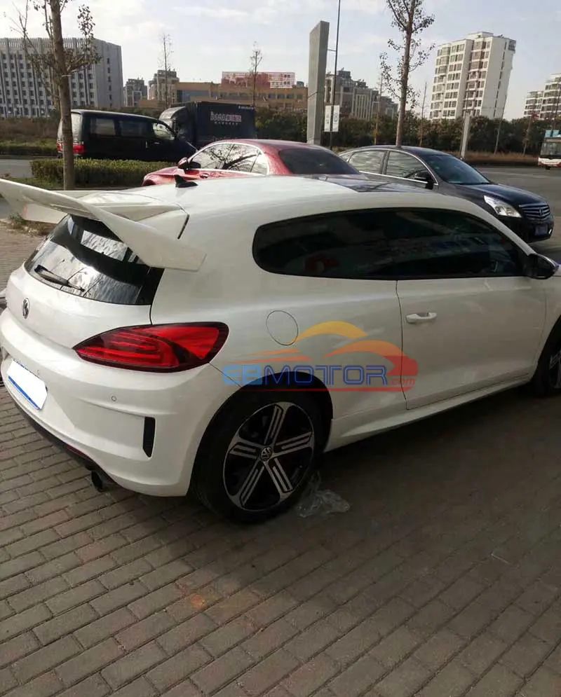 Real Carbon Fiber AS Style Rear Spoiler Trunk Wing 1pair For Volkswagen Scirocco 2009-2013 13