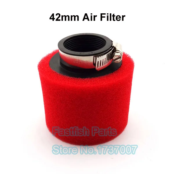 Double Foam Performance Air Filter Foam Straight Red Outside Black