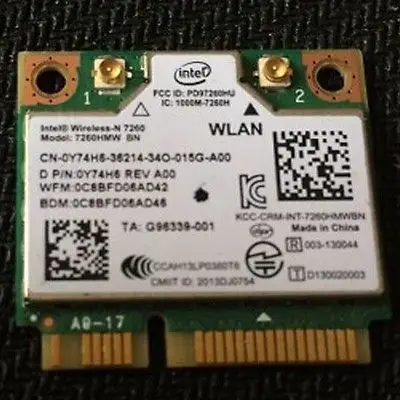 Беспроводной адаптер карта для intel N 7260HMW 7260 BN Wi-Fi Bluetooth 4,0 Мини карта pci-e intel Dell 0y74h6 y74h6