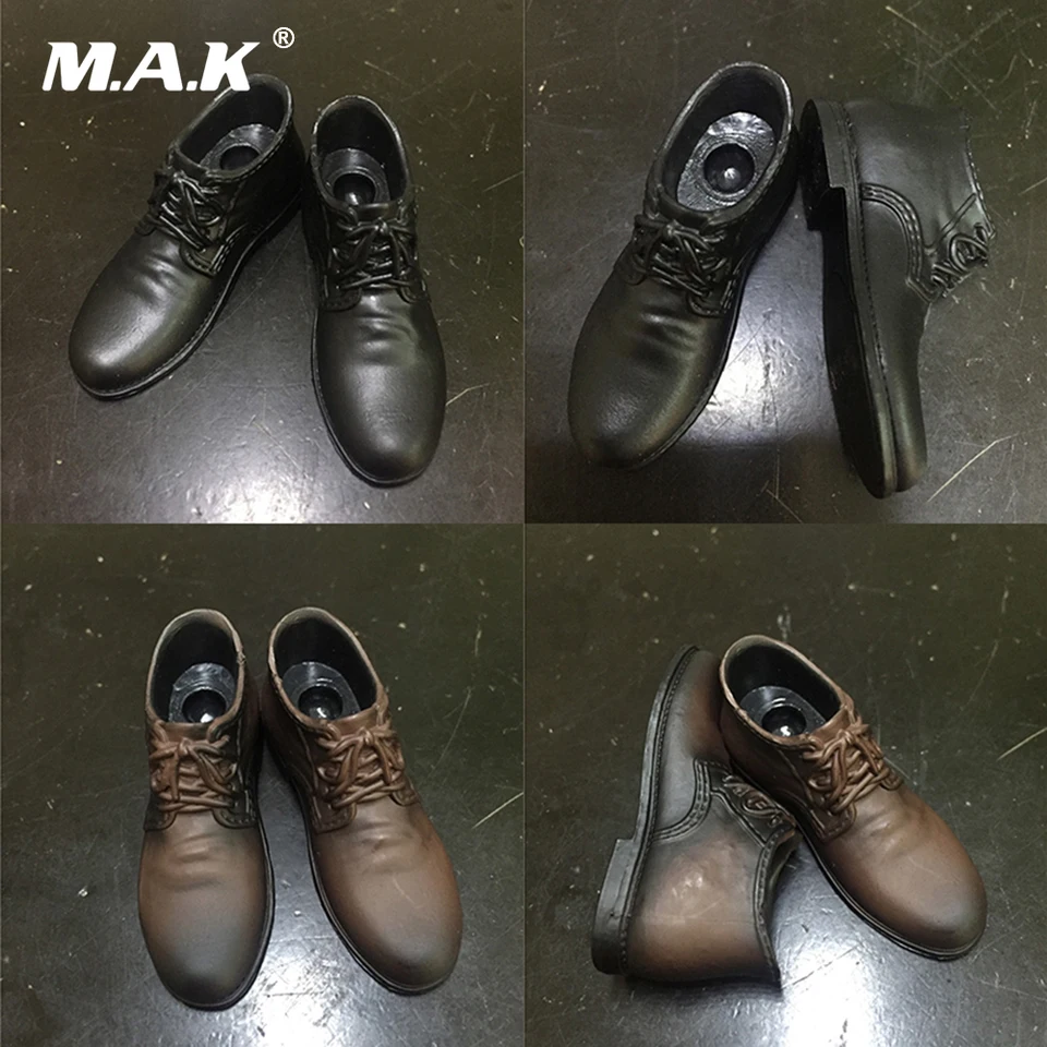 1 Pair Black Lace Up SHOES 12 inch Males//Mens Action Figure Body Accessories